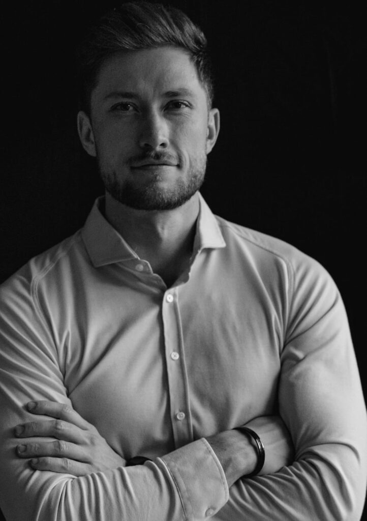 Black and White Portrait of Julian Locher Portrait Julian Locher